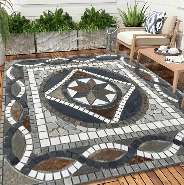 Vintage Bohemian Floral Outdoor Floor Mat with Gold Diamond Terraces Beaches and Hardwood Floors Garden Carpets 40x60cm
Vintage Bohemian Floral Outdoor Floor Mat with Gold Diamond Terraces Beaches and Hardwood Floors Garden Carpets 40x60cm