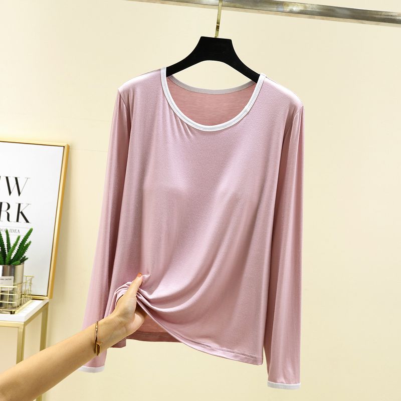 Модальная майка с нагрудными подушечками, с длинными рукавами, женская, осенняя, бесшовная, футболка, однотонная, больших размеров, свободная, облегающая, топы Pink XL (60.00 kg-70.00 kg recommended
Модальная майка с нагрудными подушечками, с длинными рукавами, женская, осенняя, бесшовная, футболка, однотонная, больших размеров, свободная, облегающая, топы Pink XL (60.00 kg-70.00 kg recommended