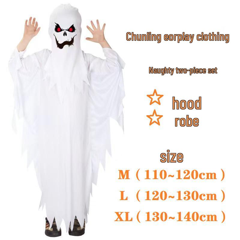 Kids Halloween Little Devil & White Ghost Costume Set for Role-Playing Fun XL (130~140cm)
Kids Halloween Little Devil & White Ghost Costume Set for Role-Playing Fun XL (130~140cm)