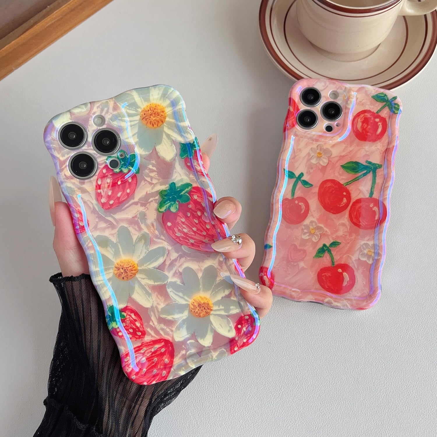 Caseative for iPhone 13 Pro Max Case,Curly Wavy Frame Strawberry Flower Floral Print Phone Case (Strawberry)
Caseative for iPhone 13 Pro Max Case,Curly Wavy Frame Strawberry Flower Floral Print Phone Case (Strawberry)