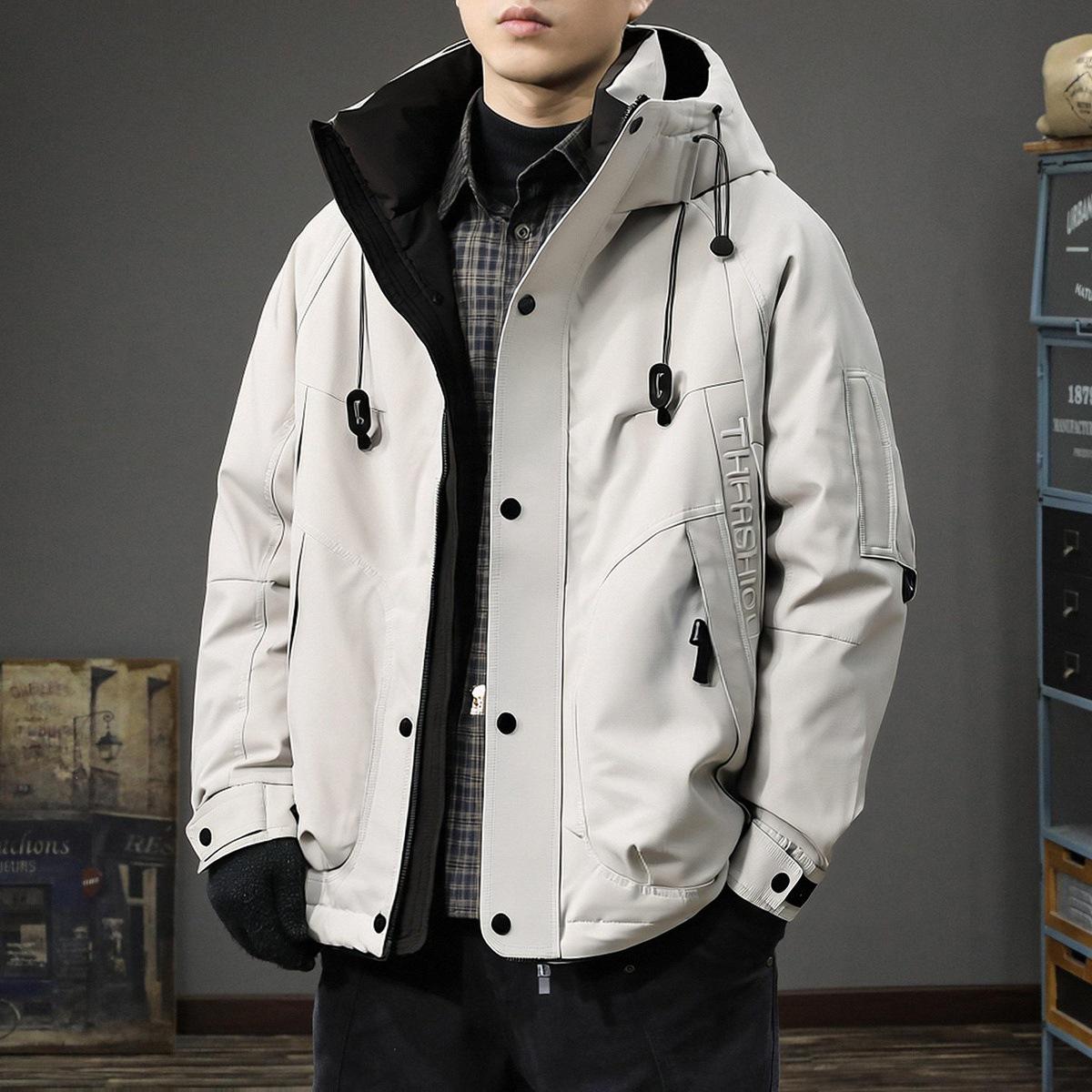 2026 Men s Hooded Workwear Down Jacket: Thick Winter Shell with White Duck Down 3XL, 180-200 jin брудно-білий
2026 Men s Hooded Workwear Down Jacket: Thick Winter Shell with White Duck Down 3XL, 180-200 jin брудно-білий