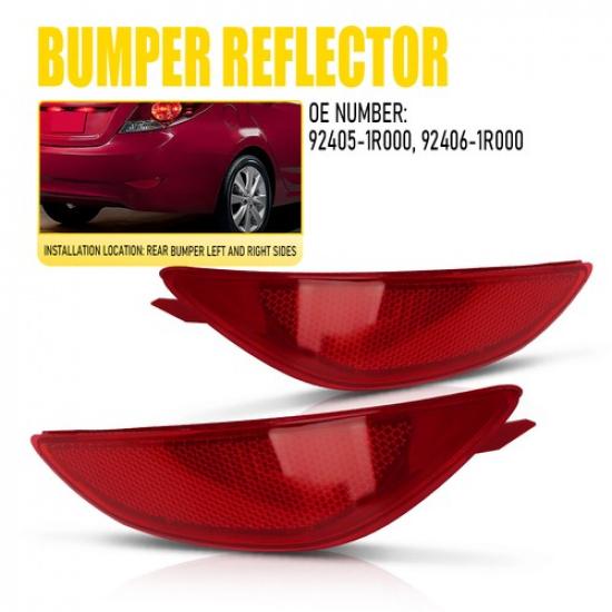 2pcs Rear Bumper Reflector Light LH Lamp & RH For 2012-2017 Accent Hyundai Sedan
2pcs Rear Bumper Reflector Light LH Lamp & RH For 2012-2017 Accent Hyundai Sedan