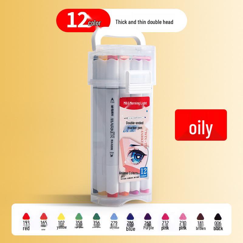 Chen MG Double-Ended Light Marker Pen Set - 48 Anime Colors, Thick Tip, Oil-Based for Primary School Art
Chen MG Double-Ended Light Marker Pen Set - 48 Anime Colors, Thick Tip, Oil-Based for Primary School Art