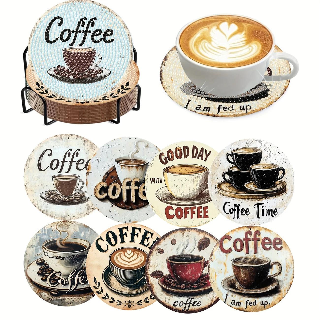 8 Pieces/set of Diamond Painted Coffee Cup Patterned Coasters,DIY Coasters with Holder, Suitable for Beginners and Adults,Art and Craft Supplies Gifts 8PCS/Set
8 Pieces/set of Diamond Painted Coffee Cup Patterned Coasters,DIY Coasters with Holder, Suitable for Beginners and Adults,Art and Craft Supplies Gifts 8PCS/Set