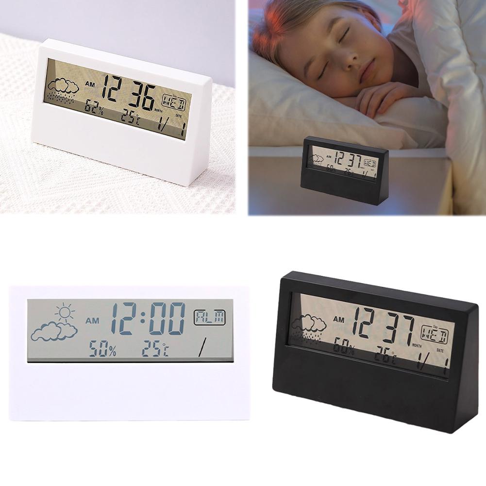 Thermo-Hygrometer Clock Battery Operated Electric Desk Alarm Clock Digital Temperature Humidity Meter Modern Home /Office Watch белый
Thermo-Hygrometer Clock Battery Operated Electric Desk Alarm Clock Digital Temperature Humidity Meter Modern Home /Office Watch белый