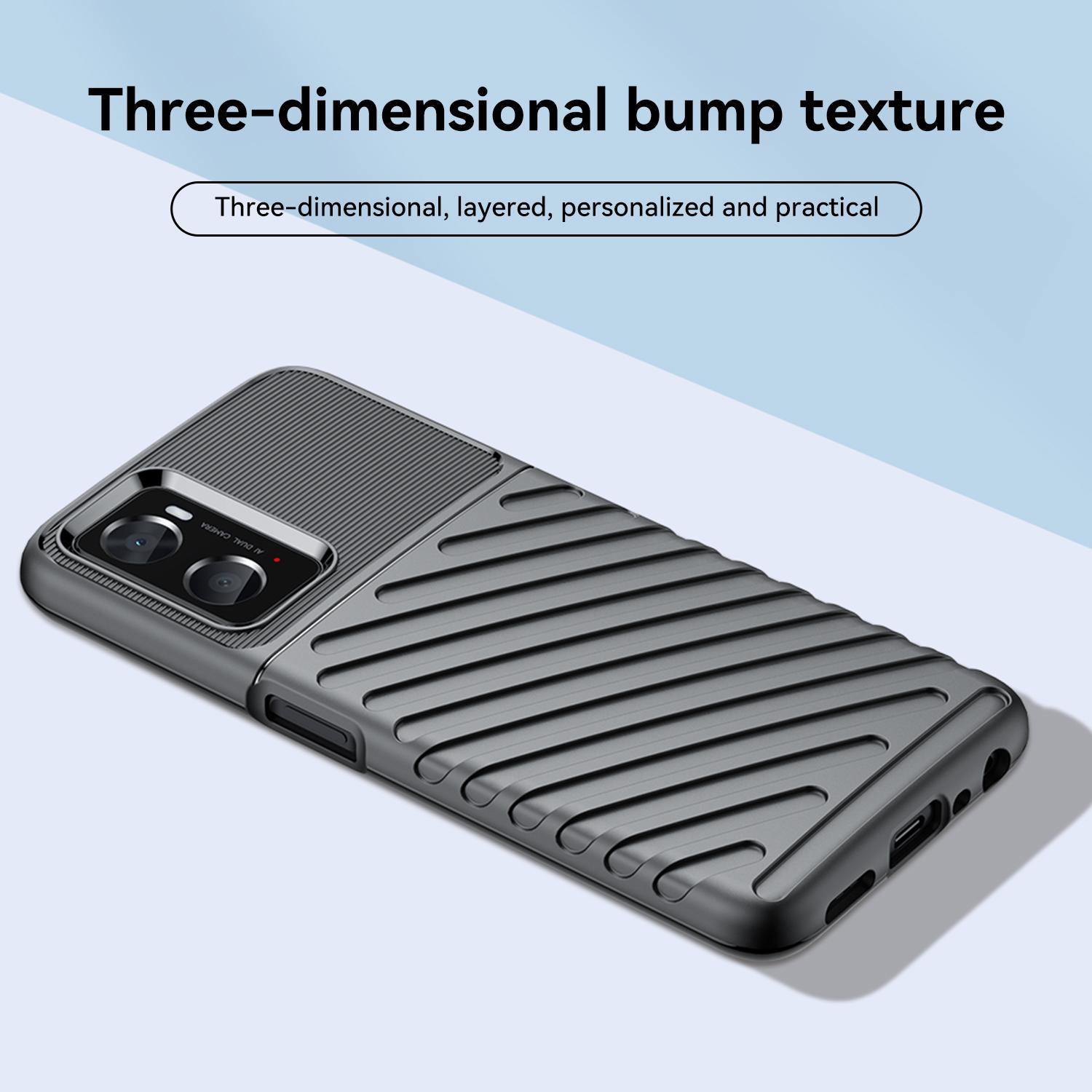 For Realme 9i/Oppo A76/A96 4G Thunder Series Twill Texture Soft TPU Phone Case Thickened Shockproof Cover Black
For Realme 9i/Oppo A76/A96 4G Thunder Series Twill Texture Soft TPU Phone Case Thickened Shockproof Cover Black