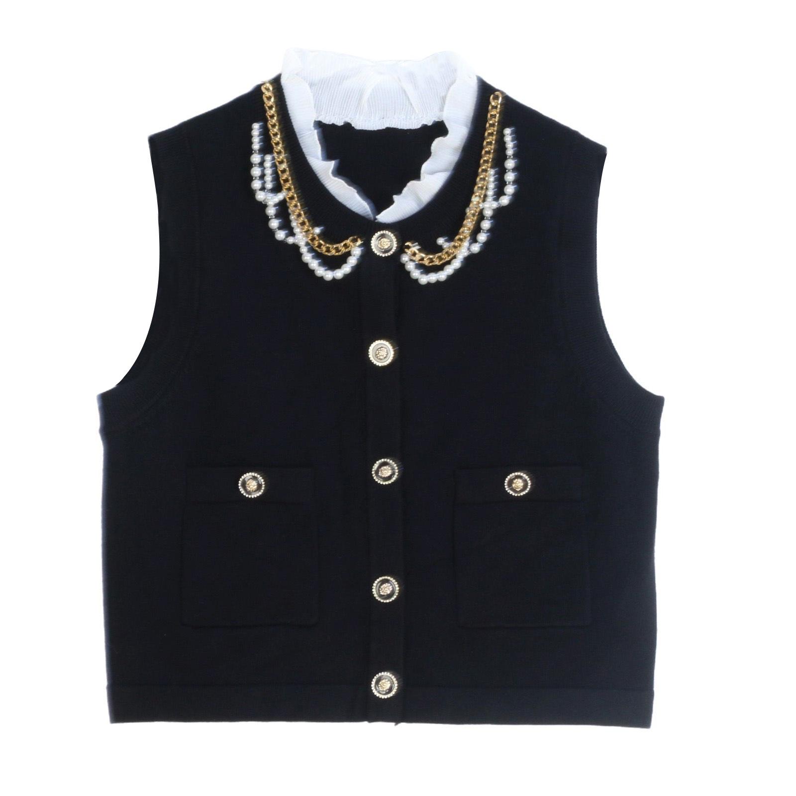 Lafite Home Elegant Sleeveless Knitted Top for Women - Versatile, Slimming, Fragrant European Style for Spring and Autumn Medium
Lafite Home Elegant Sleeveless Knitted Top for Women - Versatile, Slimming, Fragrant European Style for Spring and Autumn Medium