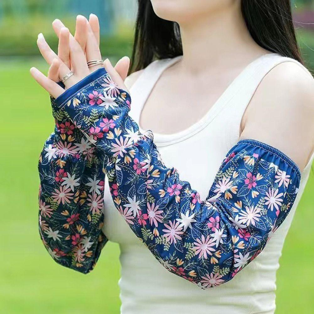 Flower Pattern Ice Silk Sleeve Sun Protection Summer Arm Cover Sweet Long Arm Sleeves For Women style2
Flower Pattern Ice Silk Sleeve Sun Protection Summer Arm Cover Sweet Long Arm Sleeves For Women style2