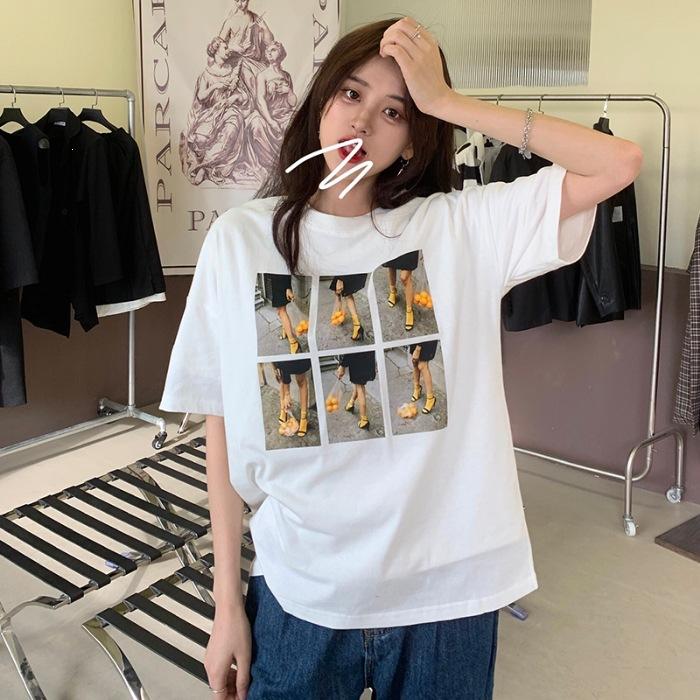 Pure cotton American retro character print black short-sleeved t-shirt women s spring new loose trend S белый
Pure cotton American retro character print black short-sleeved t-shirt women s spring new loose trend S белый