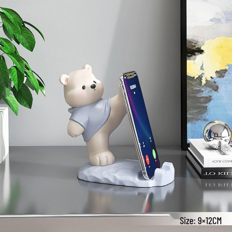 Adorable Bear Phone Holder & Desk Ornament - Stress Relief Gadget & Cute Gift for Girls Eco-friendly Resin Hand-painted
Adorable Bear Phone Holder & Desk Ornament - Stress Relief Gadget & Cute Gift for Girls Eco-friendly Resin Hand-painted