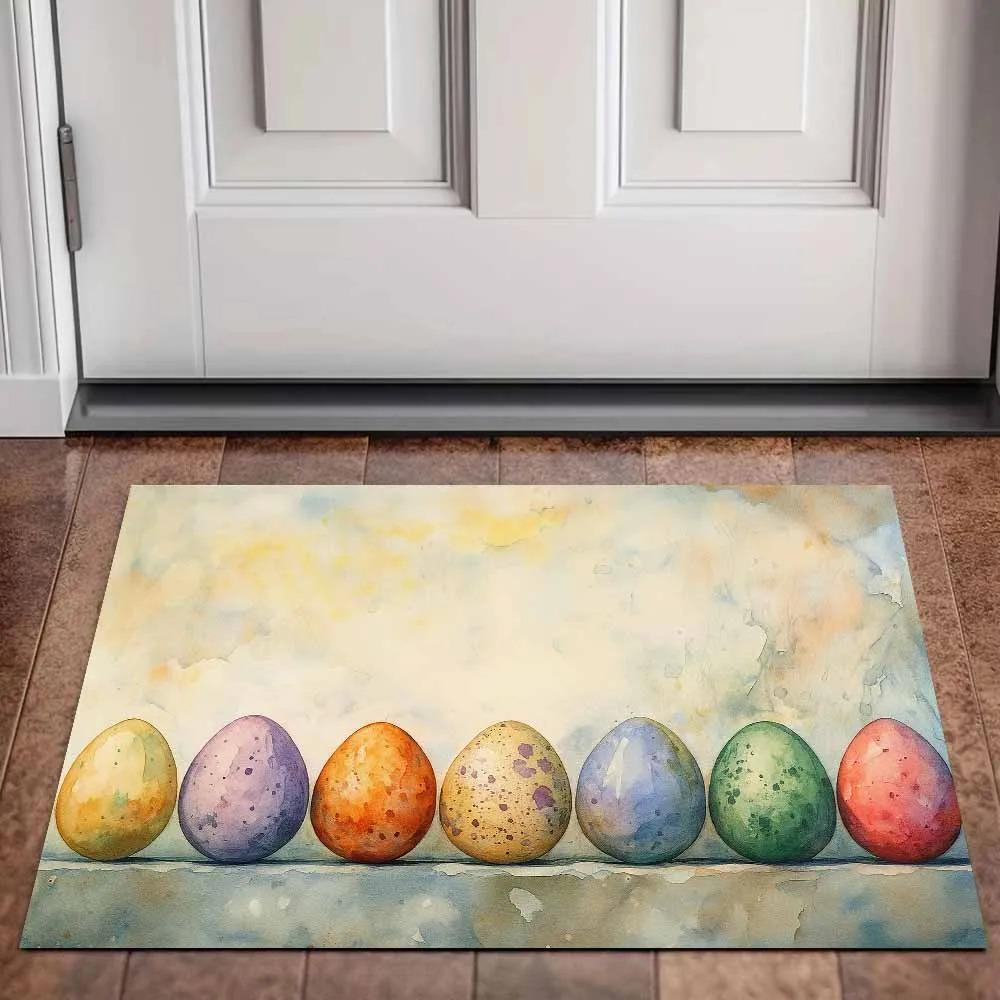 Fresh Watercolor Easter Entryway Doormat Colorful Spotted Egg Pattern Color Blended Background Durable Soft Holiday Decor Mat 40x60cm
Fresh Watercolor Easter Entryway Doormat Colorful Spotted Egg Pattern Color Blended Background Durable Soft Holiday Decor Mat 40x60cm
