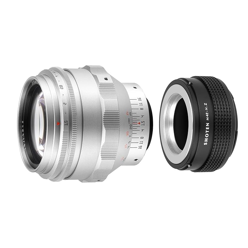 TTArtisan 75mm F1.5 M42 mount lens Round and round blur full size Medium telephoto Large diameter single focus silver + Nikon Z mount conversion
TTArtisan 75mm F1.5 M42 mount lens Round and round blur full size Medium telephoto Large diameter single focus silver + Nikon Z mount conversion