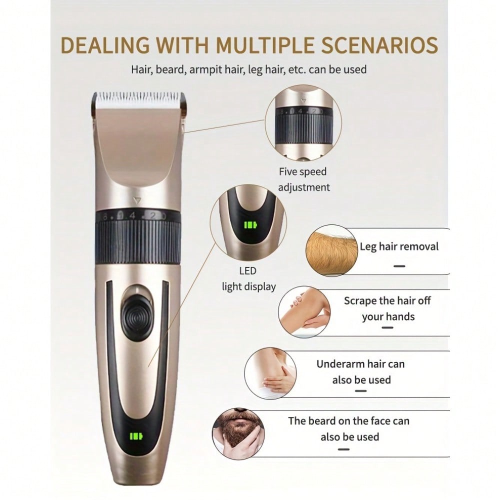 Men s Barber Beard Trimmer Rechargeable Hair Cutting Machine Ceramic Blade Low Noise Adult Kid Haircut Professional Hair Clipper
Men s Barber Beard Trimmer Rechargeable Hair Cutting Machine Ceramic Blade Low Noise Adult Kid Haircut Professional Hair Clipper