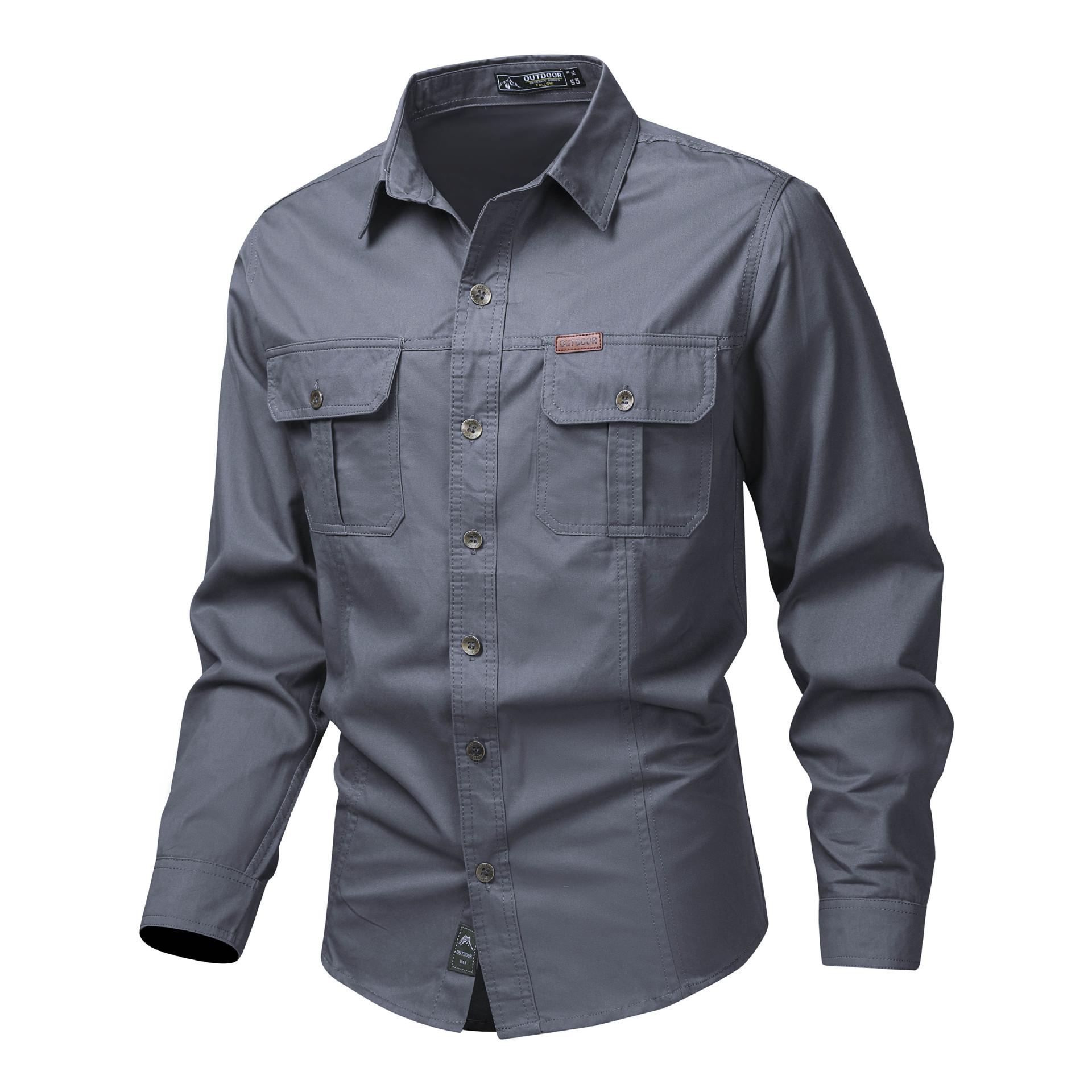 New casual loose long-sleeved tooling shirt men s spring and autumn thin large size cotton solid color young and middle-aged old man dad shirt 6XL
New casual loose long-sleeved tooling shirt men s spring and autumn thin large size cotton solid color young and middle-aged old man dad shirt 6XL