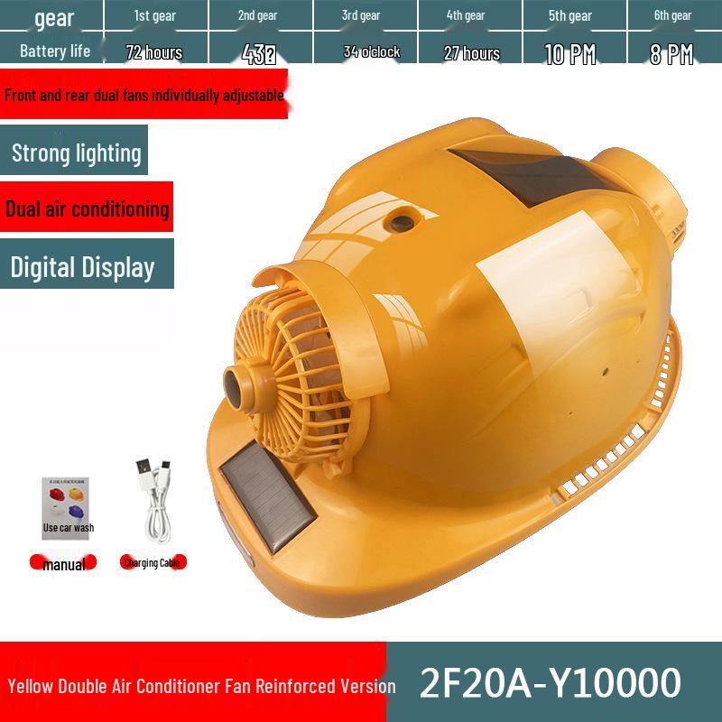 Dual Solar-Powered Bluetooth Cooling Helmet with Rechargeable Battery and Eight Fans
Dual Solar-Powered Bluetooth Cooling Helmet with Rechargeable Battery and Eight Fans