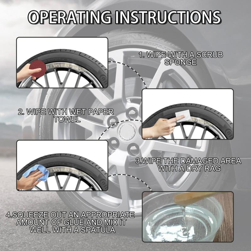 Alloy Wheel Repair Kit For Scratches And Curb Rash Epoxy Putty Silver Paint Paste Professional Diy Rim Scratch Fix Restorer one size
Alloy Wheel Repair Kit For Scratches And Curb Rash Epoxy Putty Silver Paint Paste Professional Diy Rim Scratch Fix Restorer one size