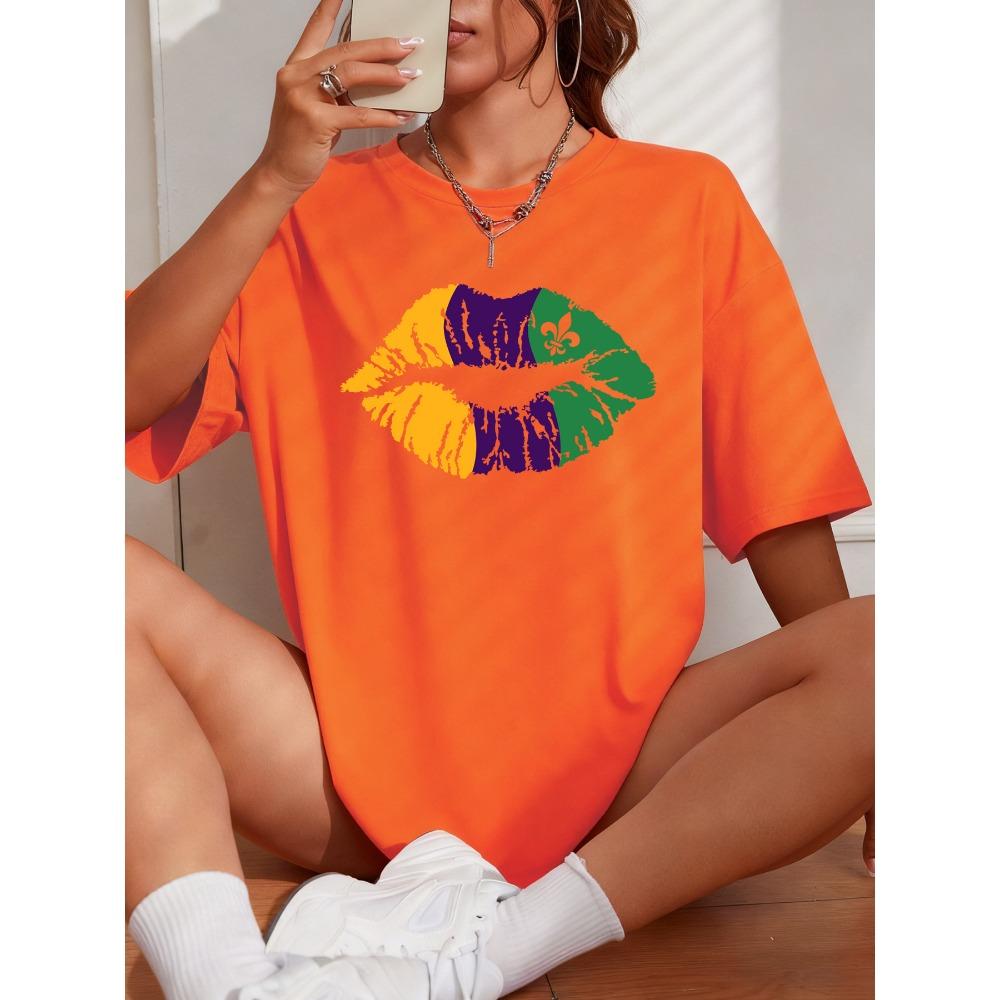 Happy Carnivals Creative Lips Printed Women T-Shirt Cotton Y2K T Shirts Comfortable Short Sleeve Oversized Summer 3XL
Happy Carnivals Creative Lips Printed Women T-Shirt Cotton Y2K T Shirts Comfortable Short Sleeve Oversized Summer 3XL