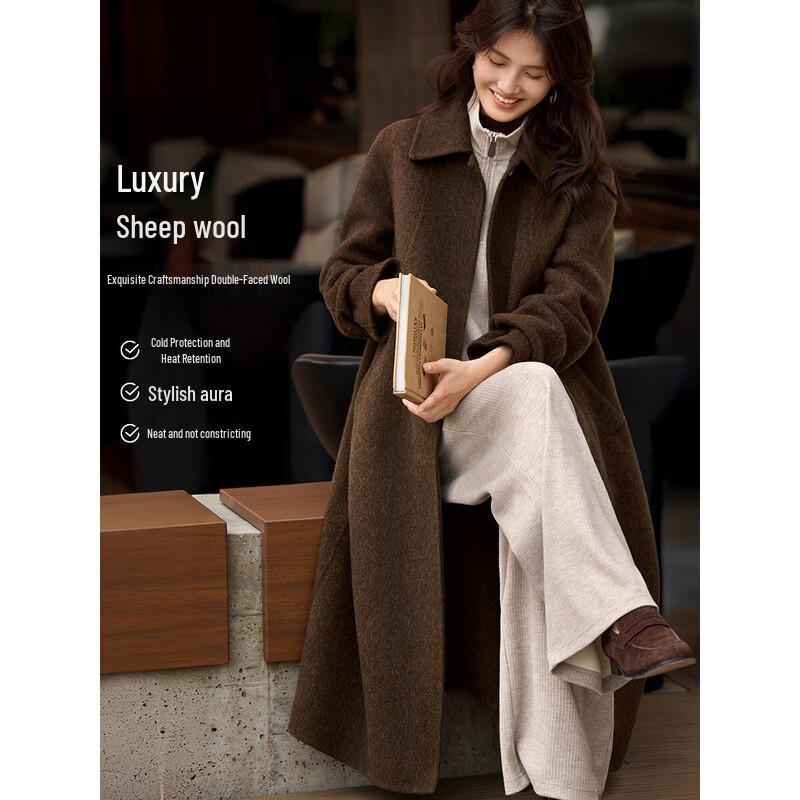 XWI Женское элегантное двустороннее пальто с лацканами из шерсти L
XWI Женское элегантное двустороннее пальто с лацканами из шерсти L