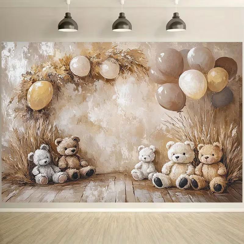 2D Watercolor Teddy Bear Backdrop Rustic Wooden Floor Baby Photography Background 47.2x31.5inch/120*80cm
2D Watercolor Teddy Bear Backdrop Rustic Wooden Floor Baby Photography Background 47.2x31.5inch/120*80cm