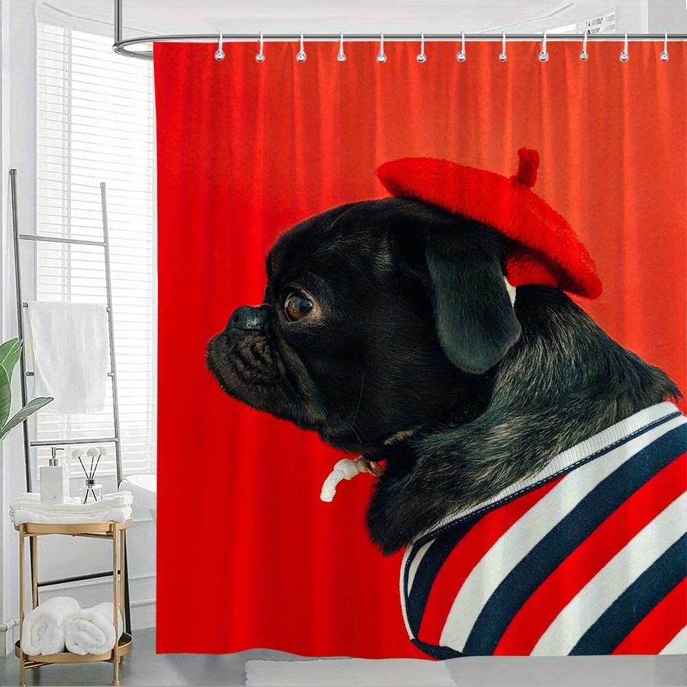 Charming Pug in Beret Bath Curtain - Cute Dog Shower Curtain for Pet Lovers, Funny French Bulldog Bathroom Decor 90x180cm35x71in
Charming Pug in Beret Bath Curtain - Cute Dog Shower Curtain for Pet Lovers, Funny French Bulldog Bathroom Decor 90x180cm35x71in