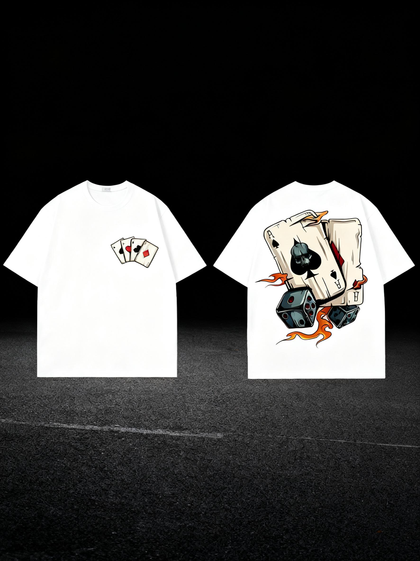 Американский бренд уличной одежды, Мужские и женские ретро-футболки с коротким рукавом, принт в стиле мультфильмов про Покер, 100% хлопок 4XL
Американский бренд уличной одежды, Мужские и женские ретро-футболки с коротким рукавом, принт в стиле мультфильмов про Покер, 100% хлопок 4XL