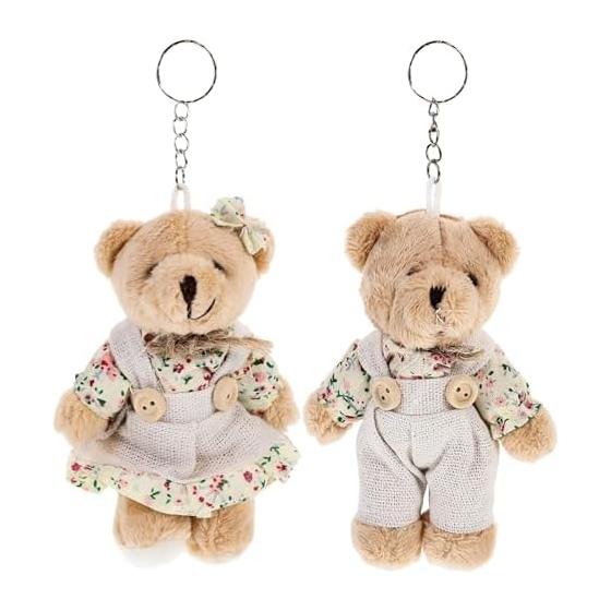 CALLARON Plush Keychain 2 Piece Set Couple Bear Keychain Bag Charm Cute Bear Pendant Approx. 4.3 x 3.1 x 2 inches Lightweight Gift
CALLARON Plush Keychain 2 Piece Set Couple Bear Keychain Bag Charm Cute Bear Pendant Approx. 4.3 x 3.1 x 2 inches Lightweight Gift