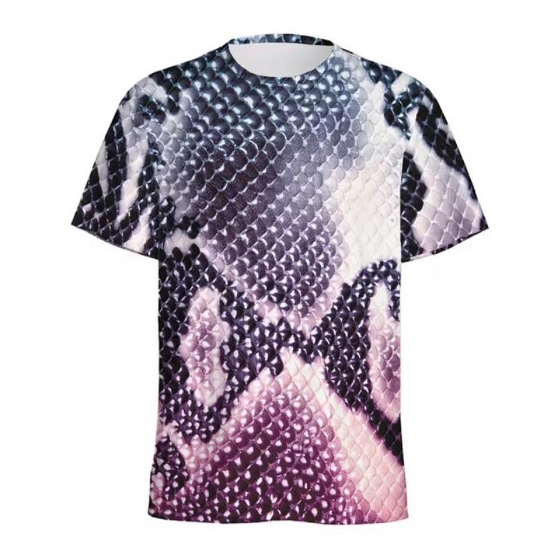 Модная футболка с рисунком змеиной чешуи для мужчин, 3D-принт с изображением шкур животных, футболка с круглым вырезом, футболки с короткими рукавами 6XL
Модная футболка с рисунком змеиной чешуи для мужчин, 3D-принт с изображением шкур животных, футболка с круглым вырезом, футболки с короткими рукавами 6XL