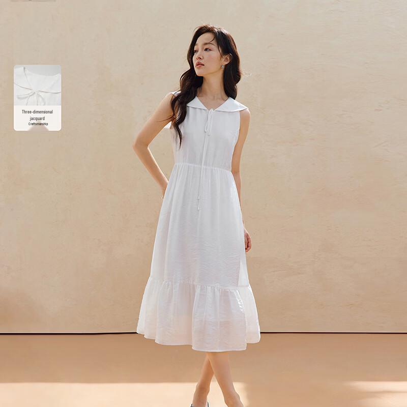 INMAN Navy Collar Tie White Jacquard Sleeveless Dress S
INMAN Navy Collar Tie White Jacquard Sleeveless Dress S