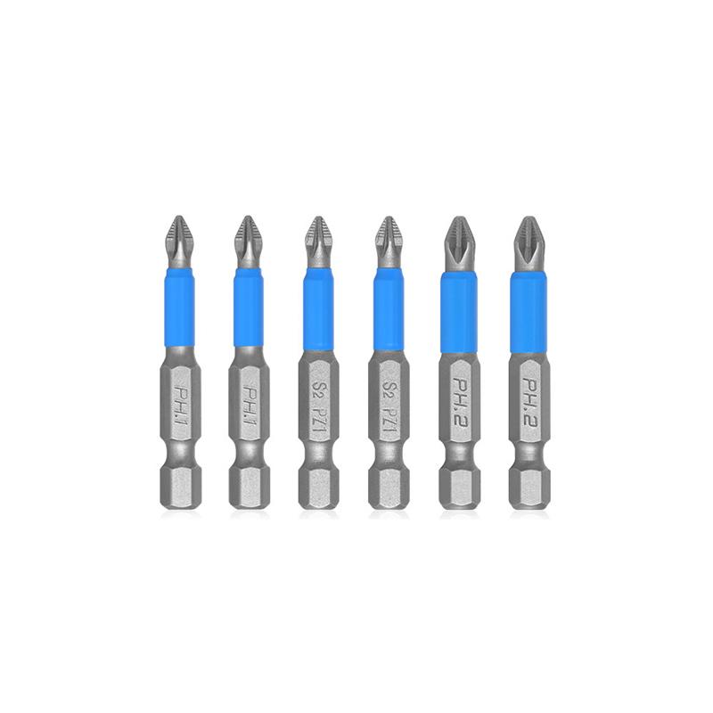 6Pc Bits Set Alloy Steel 50mm Impact Anti Non-Slip Magnetic Cross Tip PH1/PH2/PH3/PZ1/PZ2/PZ3 For 1/4 Electric Hand Screwdriver
6Pc Bits Set Alloy Steel 50mm Impact Anti Non-Slip Magnetic Cross Tip PH1/PH2/PH3/PZ1/PZ2/PZ3 For 1/4 Electric Hand Screwdriver