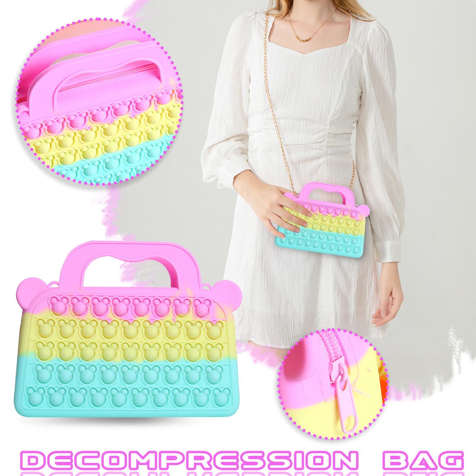 Сумка с подвеской для игрушек, игрушки для снятия стресса с пузырьками для взрослых и детей One size розовый
Сумка с подвеской для игрушек, игрушки для снятия стресса с пузырьками для взрослых и детей One size розовый