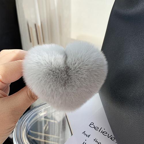 1 шт. Корейское милое кольцо для волос из кроличьего рекса, резинка для хвостика, онлайн-знаменитость, старшая резинка для волос, плюшевое украшение для волос в виде любви, осень-зима, женское.