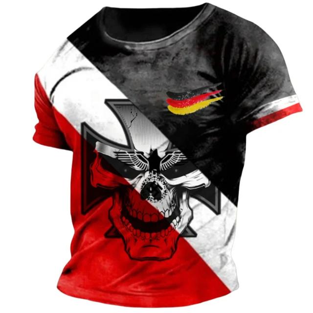 Літня чоловіча футболка Повсякденна футболка з коротким рукавом Європейська футболка Футбольний одяг Модний вуличний чоловічий одяг великого розміру Пуловер L
Літня чоловіча футболка Повсякденна футболка з коротким рукавом Європейська футболка Футбольний одяг Модний вуличний чоловічий одяг великого розміру Пуловер L