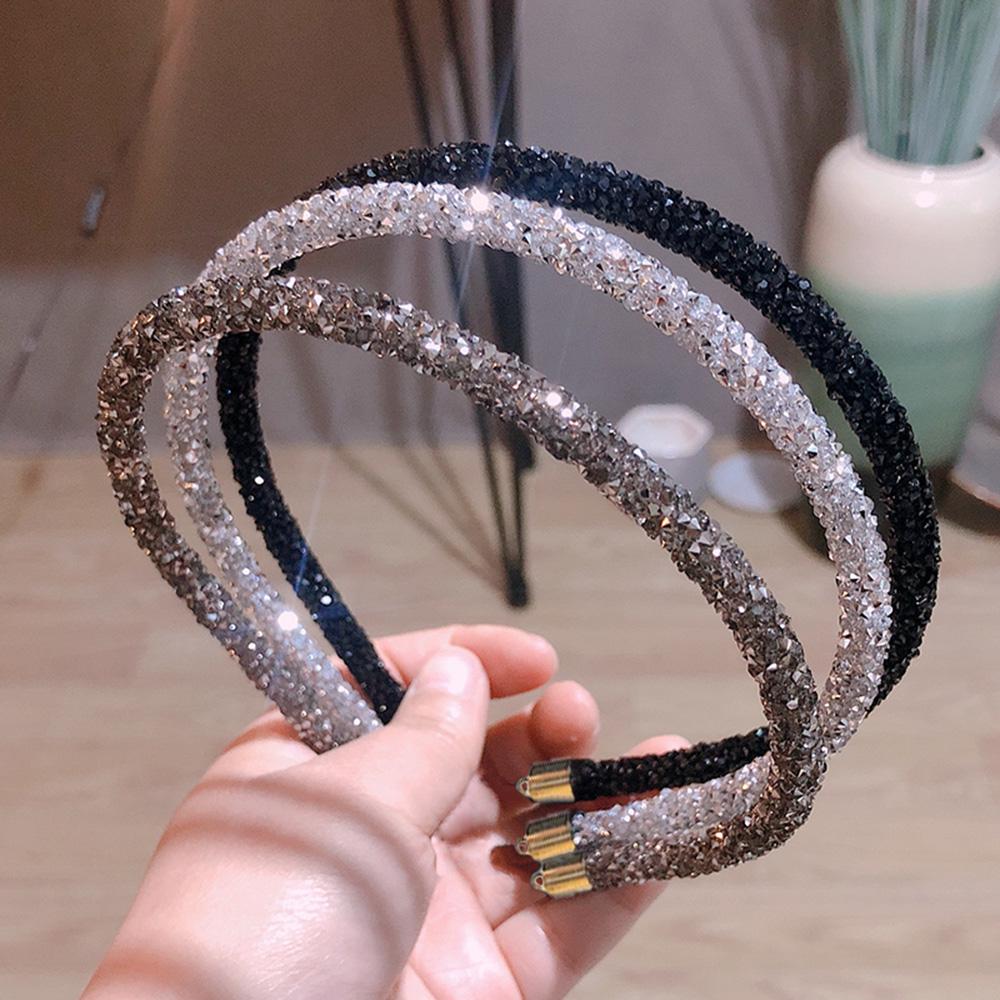Women Simple Shinny Crystal Soft Rhinestone Headhoop Beads Bezel Headband Hairband сірий
Women Simple Shinny Crystal Soft Rhinestone Headhoop Beads Bezel Headband Hairband сірий