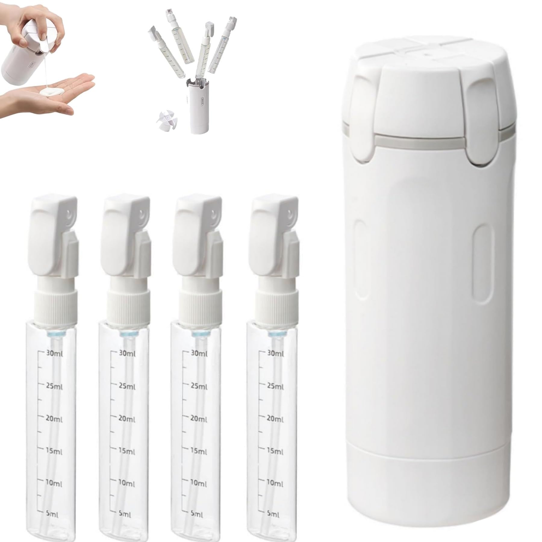 4 in 1 Travel Bottles for Toiletries,Portable Travel Toiletries Bottle Set, Portable Containers for Shampoo Lotion Conditioner Cream Transparent with
4 in 1 Travel Bottles for Toiletries,Portable Travel Toiletries Bottle Set, Portable Containers for Shampoo Lotion Conditioner Cream Transparent with