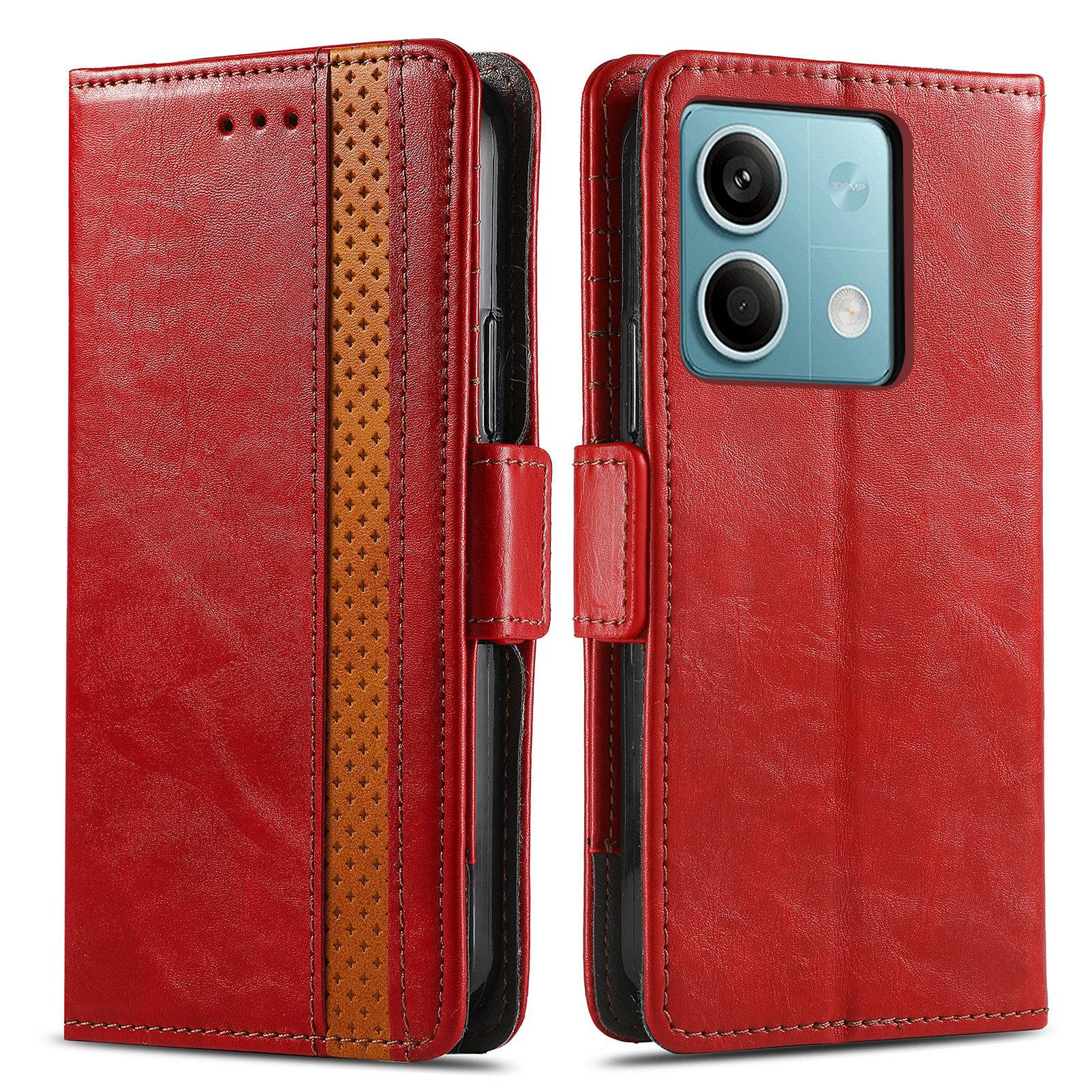 For Xiaomi Redmi Note 13 5G Phone Cases CASENEO PU Leather Cover Stand with RFID Blocking Wallet Red
For Xiaomi Redmi Note 13 5G Phone Cases CASENEO PU Leather Cover Stand with RFID Blocking Wallet Red