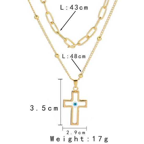Персонализированное, модное, высококачественное крест дьявольского глаза, модное, универсальное двухслойное ожерелье
Персонализированное, модное, высококачественное крест дьявольского глаза, модное, универсальное двухслойное ожерелье