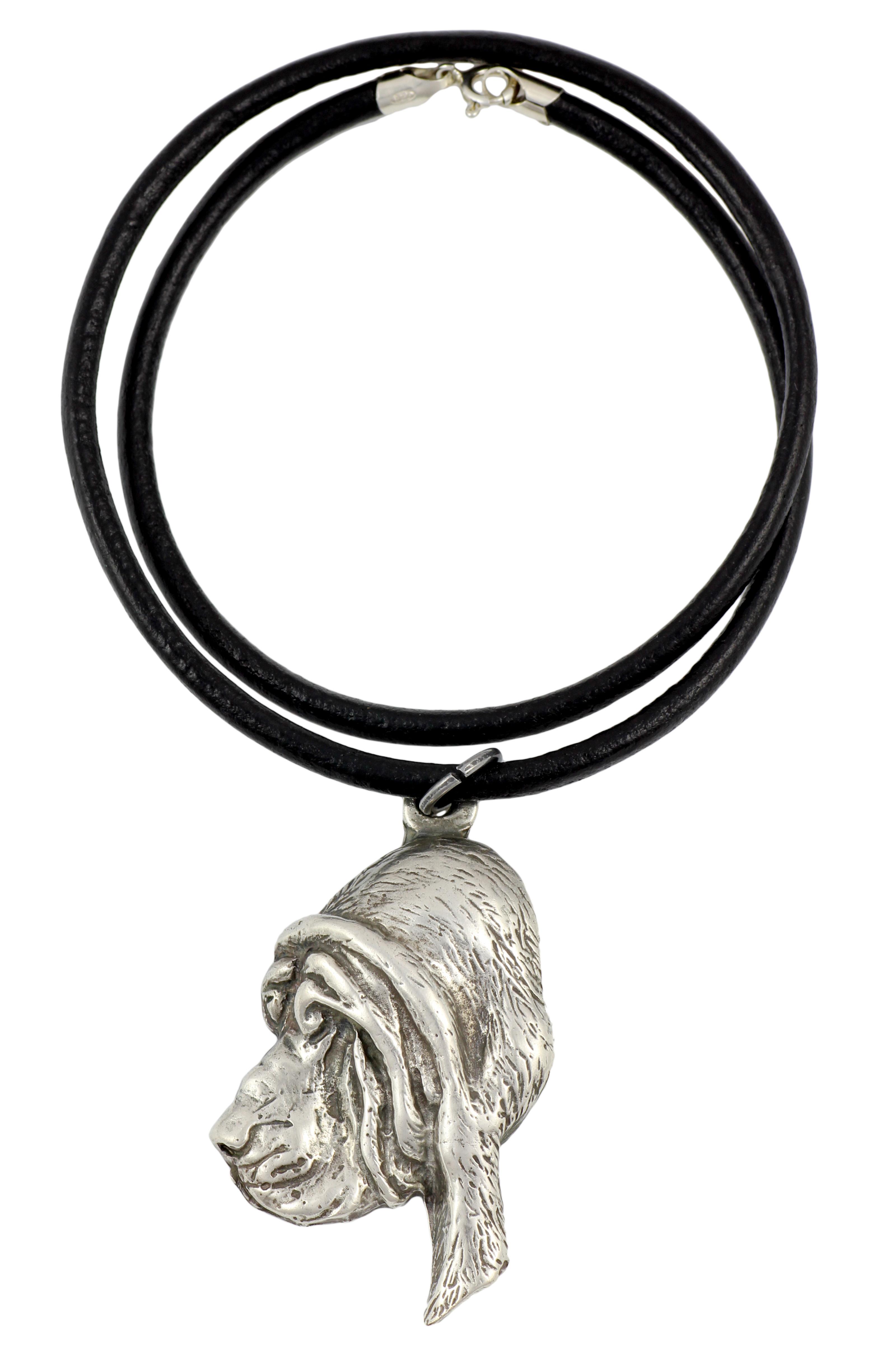 Bloodhound, St. Hubert Hound, Sleuth-hound - Necklace with dog, silver-plated pendant for dog fan, unique jewelry by Art-Dog brand срібний
Bloodhound, St. Hubert Hound, Sleuth-hound - Necklace with dog, silver-plated pendant for dog fan, unique jewelry by Art-Dog brand срібний