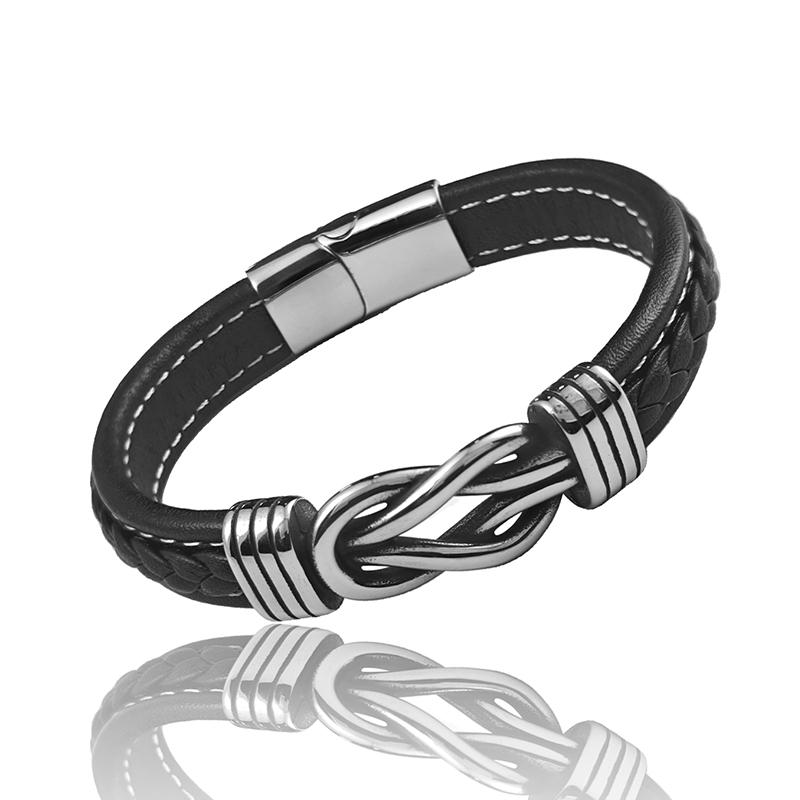 Men Bracelet Black Leather Stainless Steel Infinite Love Knot Charm Fashion Bangle Adjustable Wristband for Men Birthday Gift 20.5cm серебряный
Men Bracelet Black Leather Stainless Steel Infinite Love Knot Charm Fashion Bangle Adjustable Wristband for Men Birthday Gift 20.5cm серебряный