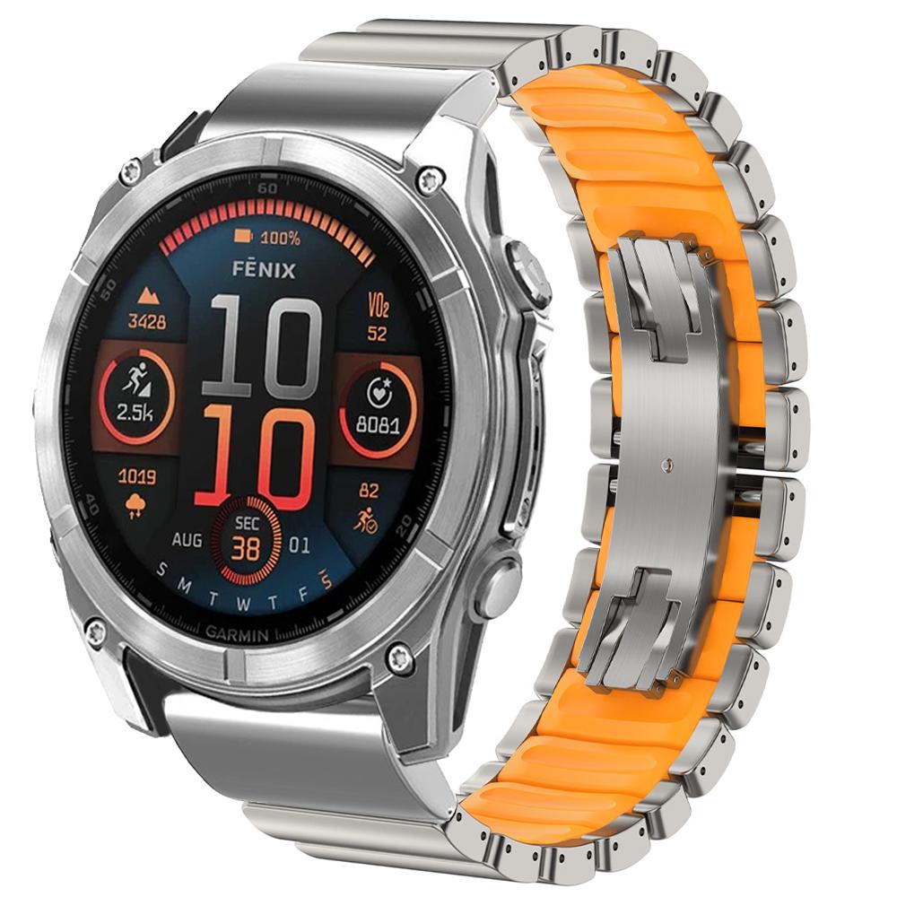 26-мм металевий титановий ремінець для годинника Garmin Fenix 8 7X Pro 6X Enduro 3 Розкішний гумовий ремінець для зап ястя для Garmin Tactix 7Pro Instinct 2X 26mm
26-мм металевий титановий ремінець для годинника Garmin Fenix 8 7X Pro 6X Enduro 3 Розкішний гумовий ремінець для зап ястя для Garmin Tactix 7Pro Instinct 2X 26mm