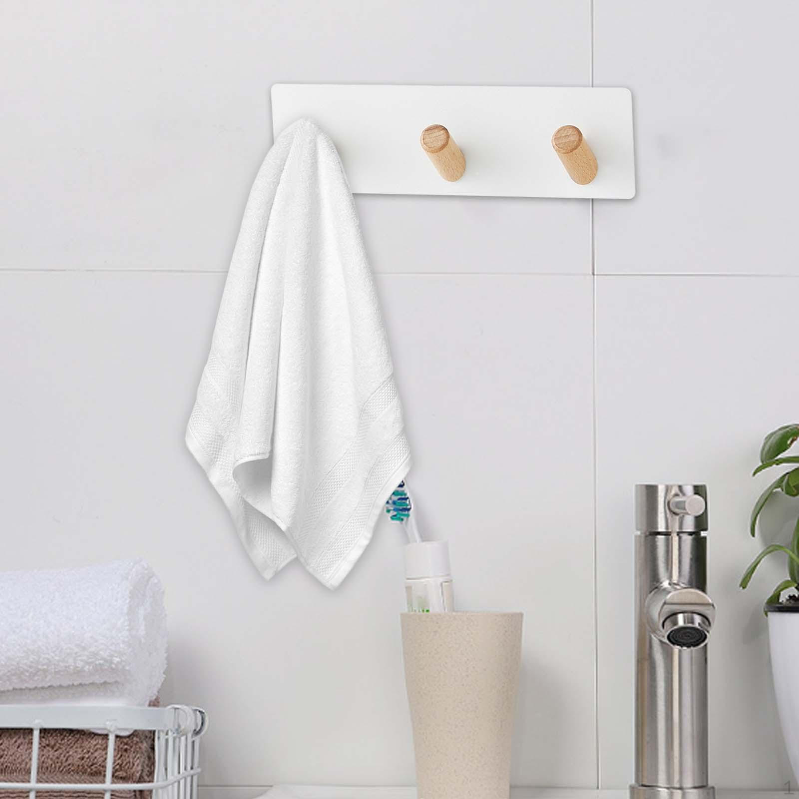 Вешалка для ключей, вешалка для шляп, деревянная настенная вешалка для полотенец белый