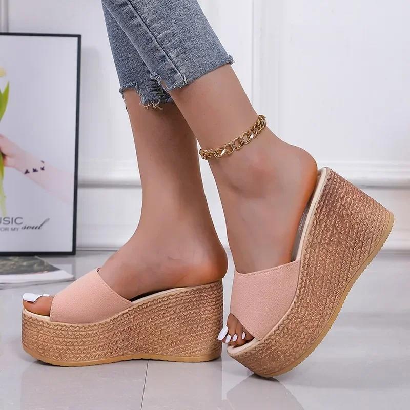 2024 Brand Shoes Female Open Toe Women s Slippers Modern Dress Slippers Women Round Toe Wedges Platform High Heels Shoes Women
2024 Brand Shoes Female Open Toe Women s Slippers Modern Dress Slippers Women Round Toe Wedges Platform High Heels Shoes Women