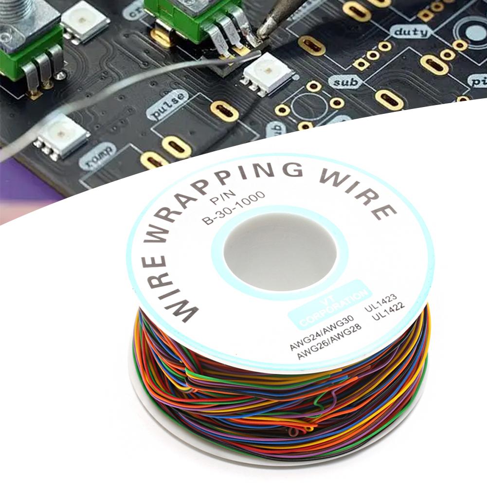 280m 30AWG Wrapping Wire Tin Plated Copper B-30-1000 Cable Breadboard Jumper Insulation Electronic Conductor Wire Connector синій
280m 30AWG Wrapping Wire Tin Plated Copper B-30-1000 Cable Breadboard Jumper Insulation Electronic Conductor Wire Connector синій