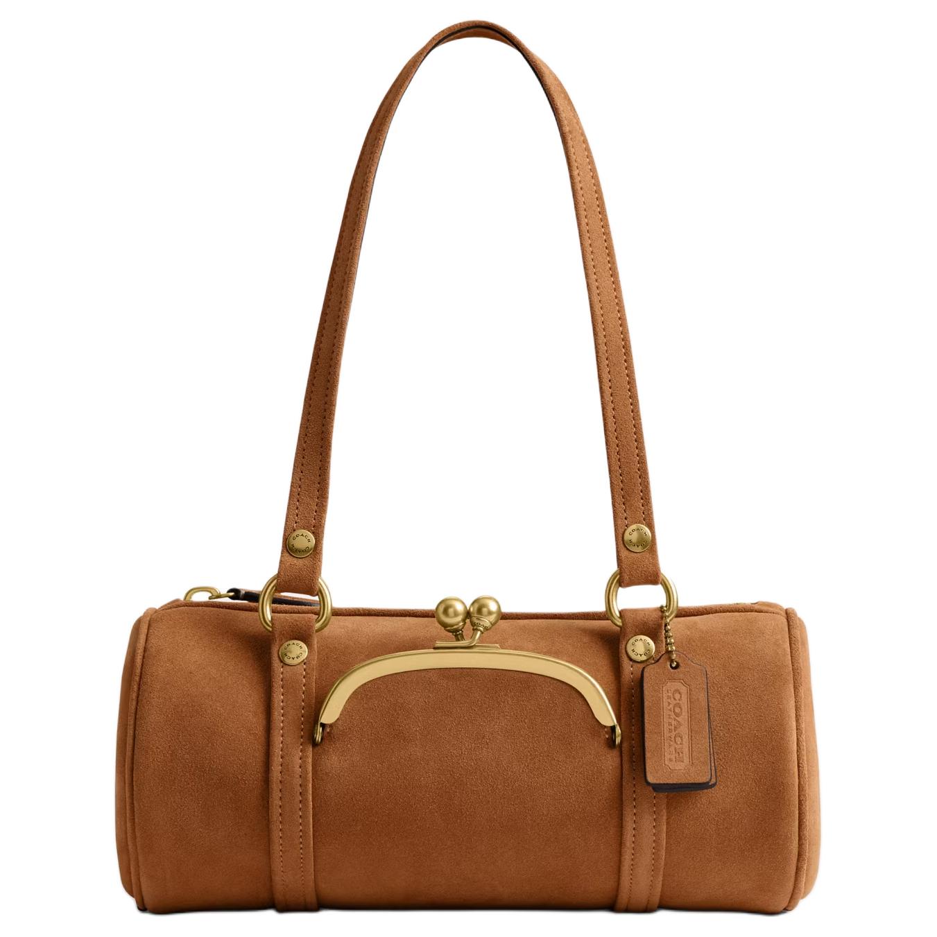 Coach Barrel Kisslock 28 Originals Suede Shoulder Bag Women shoulder bag Gold Tan CEM07-B4CAR Basic Set (Bag+Dust Bag)
Coach Barrel Kisslock 28 Originals Suede Shoulder Bag Women shoulder bag Gold Tan CEM07-B4CAR Basic Set (Bag+Dust Bag)