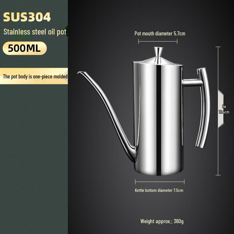 European Style 304 Stainless Steel Oil Pot - Creative Leak-proof Pull-out Design, Spray-coated Finish, In Stock
European Style 304 Stainless Steel Oil Pot - Creative Leak-proof Pull-out Design, Spray-coated Finish, In Stock