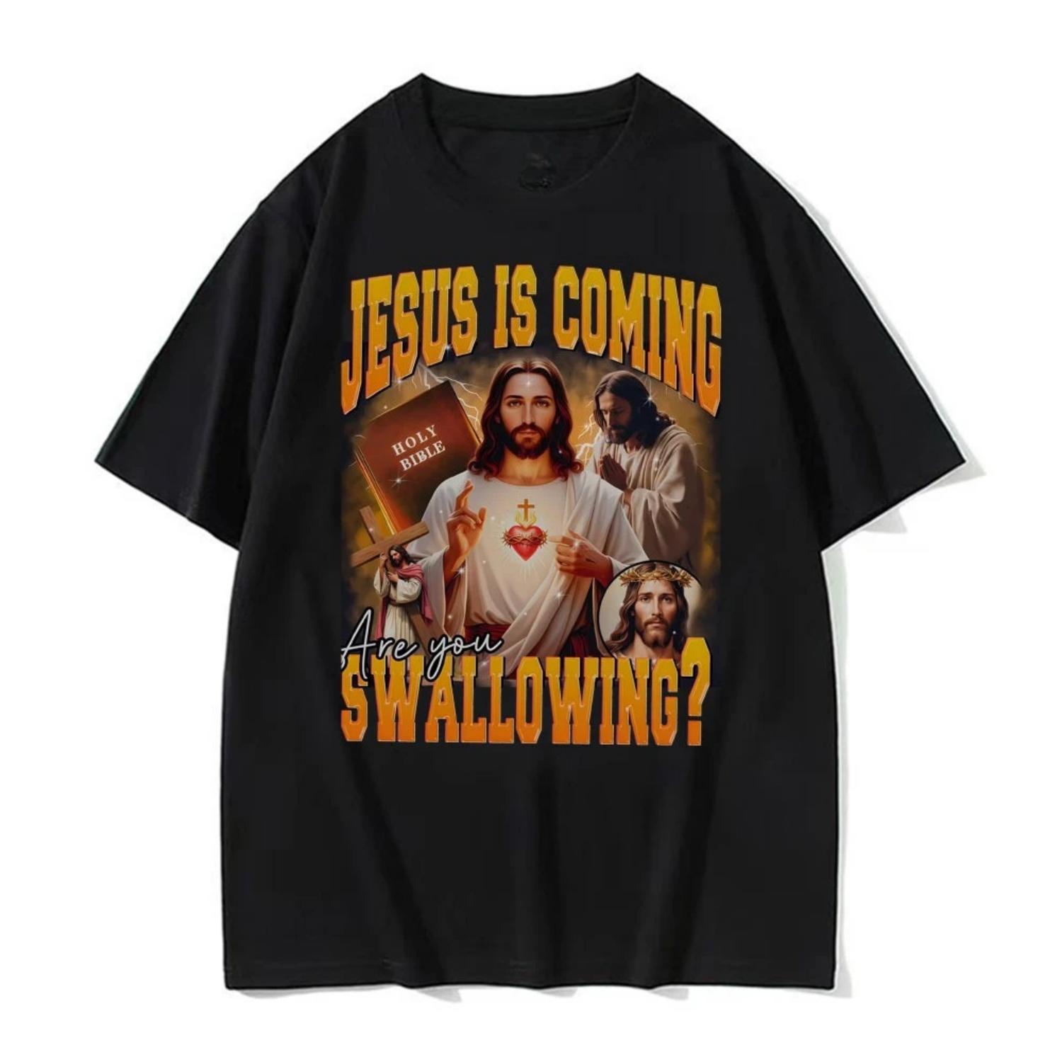 Funny Jesus Meme T Shirt 2026 New Christian Humor Graphic 100% Cotton Men Women Unisex Oversized Vintage Streetwear Casual Tops S чёрный
Funny Jesus Meme T Shirt 2026 New Christian Humor Graphic 100% Cotton Men Women Unisex Oversized Vintage Streetwear Casual Tops S чёрный