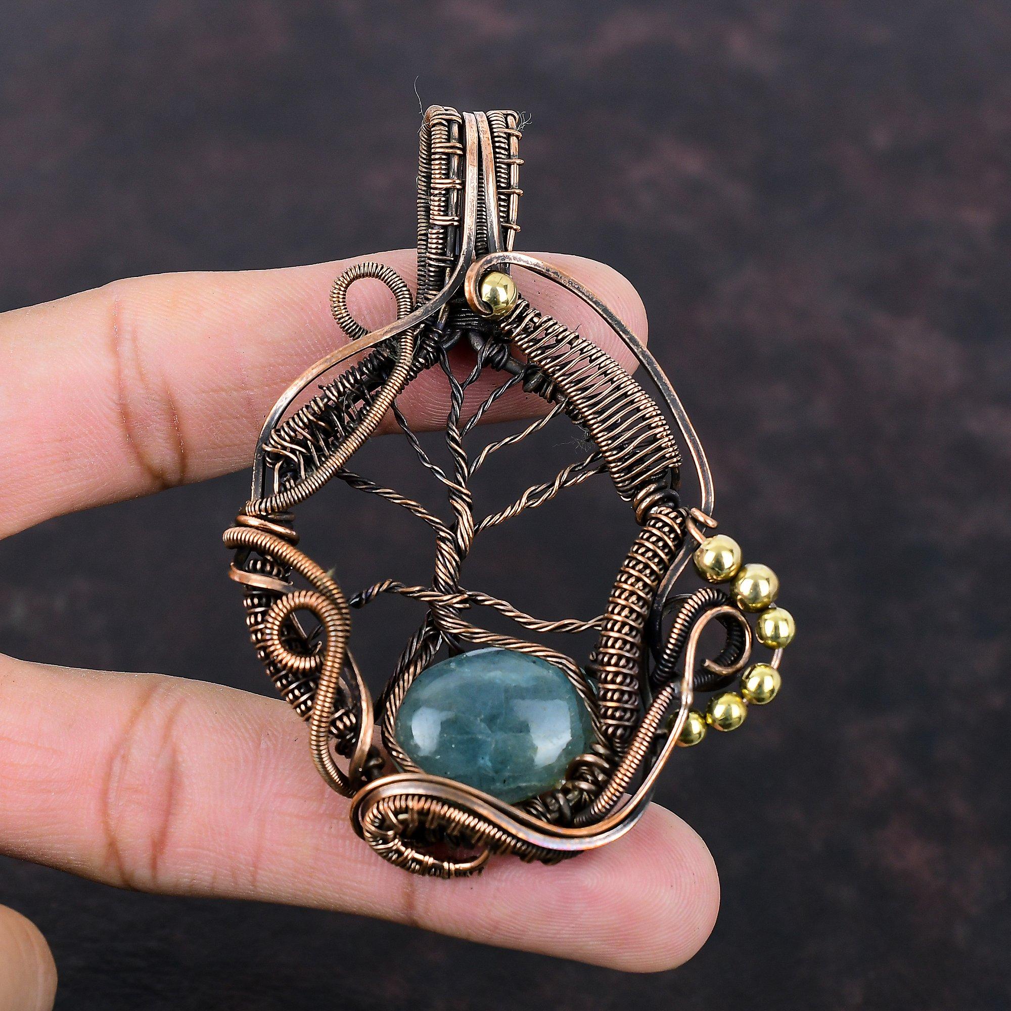 Tree Of Life Aquamarine Pendant Copper Wire Wrapped Pendant Handmade Copper Jewelry Very Pretty Gemstone Pendant Gift For Her Healing Stone
Tree Of Life Aquamarine Pendant Copper Wire Wrapped Pendant Handmade Copper Jewelry Very Pretty Gemstone Pendant Gift For Her Healing Stone