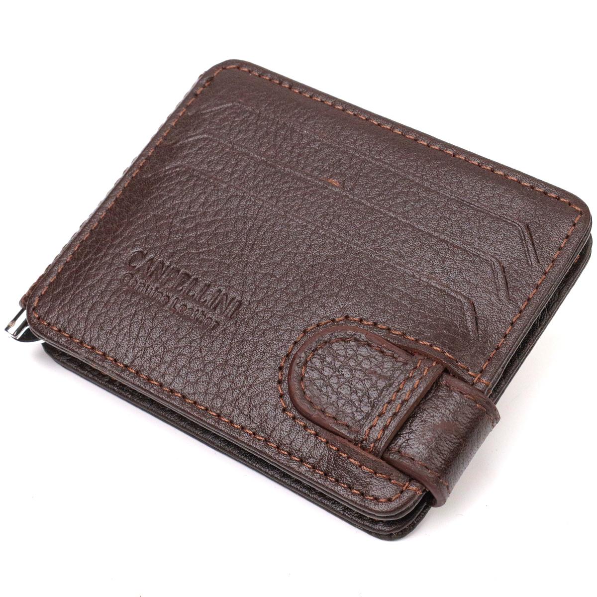 Надійний затискач для грошей з натуральної шкіри флотар CANPELLINI 21937 Коричневий
Надійний затискач для грошей з натуральної шкіри флотар CANPELLINI 21937 Коричневий