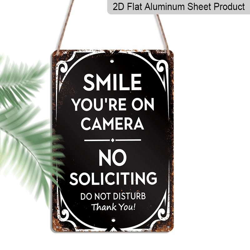 2D Flat, Vintage You re on Camera No Soliciting Do Not Disturb Aluminum Sign 8*12 Inch - Rustic Wall Decor for Home, Bar, Office - Durable Outdoor 20*30cm
2D Flat, Vintage You re on Camera No Soliciting Do Not Disturb Aluminum Sign 8*12 Inch - Rustic Wall Decor for Home, Bar, Office - Durable Outdoor 20*30cm