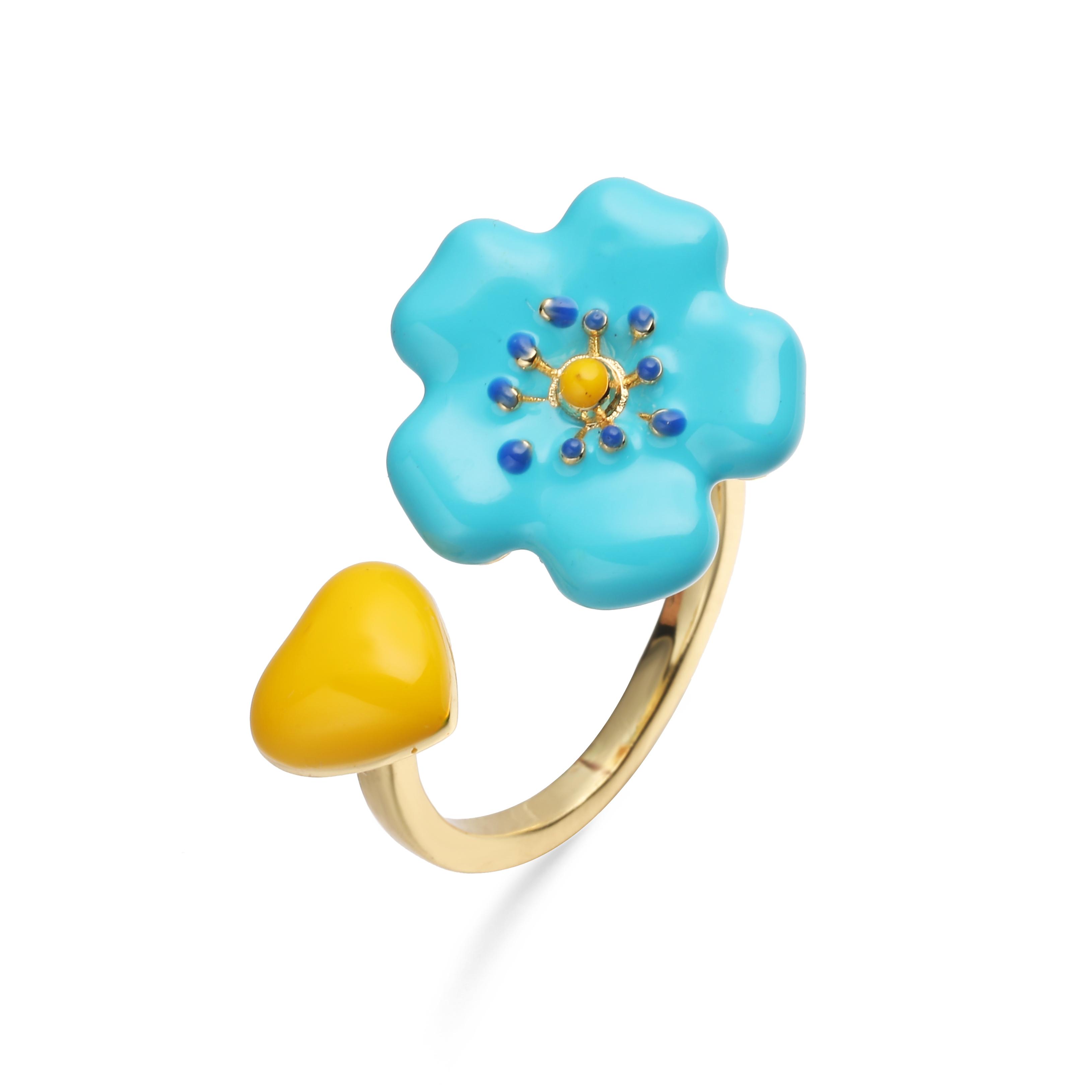 18K Gold Plated Brass Enamel Flower Open Ring for Women Cute Evil Eye Heart Adjustable Ring Colorful Drip Glaze Zircon resizable
18K Gold Plated Brass Enamel Flower Open Ring for Women Cute Evil Eye Heart Adjustable Ring Colorful Drip Glaze Zircon resizable