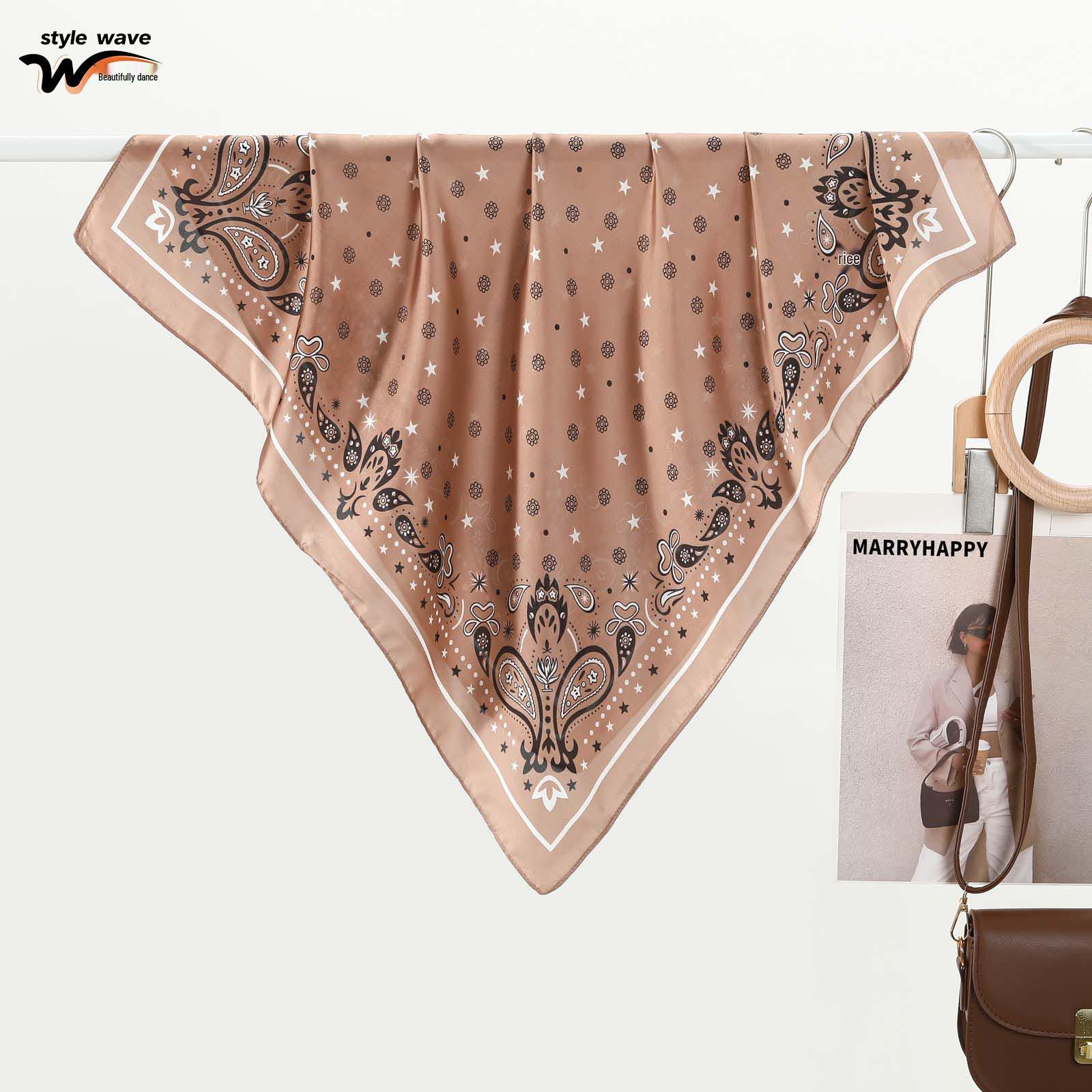 Elegant French Floral Print Silk Neckerchief: Versatile Square Scarf for Women 70x70 CM
Elegant French Floral Print Silk Neckerchief: Versatile Square Scarf for Women 70x70 CM